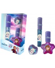 Set cosmetice pentru copii Coriex - Frozen, oja și două luciuri