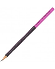 Creion Faber-Castell Grip - HB, negru si roz