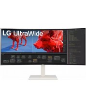 Monitor LG - 38WR85QC-W, 37.5'', WQHD+, IPS, 144Hz, 1ms, curved, alb -1