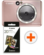 Aparat foto instant Canon - Zoemini S2, roz -1