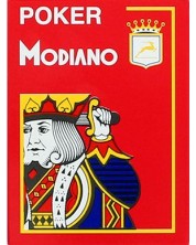 Carduri din plastic Modiano Jumbo Index - 4 Corner (rosii) -1