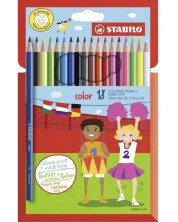 Stabilo Creioane colorate - 18 culori  -1