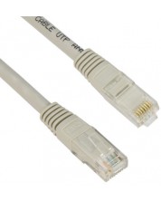 Cablu de rețea VCom - NP611-1m, RJ45/RJ45, 1m, gri -1