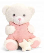 Jucărie de pluș muzicală Keel Toys Keeleco - Ursuleț, 20 cm, roz
