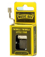Cutie muzicală cu manivelă Kikkerland - Twinkle, twinkle little star -1
