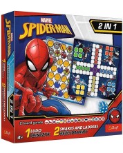 2 în 1 Spider-Man (Ludo/Snakes and Ladders) joc de societate - pentru copii