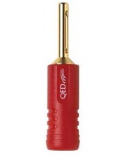 Adaptor QED - Banana 4mm, roșu