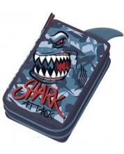 Penar cu accesorii Graffitti Shark - 2 fermoare