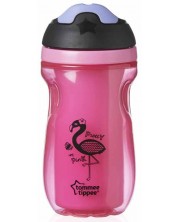 Cupa termo fără vărsare Tommee Tippee - 260 ml, flamingo roz