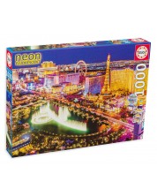 Puzzle neon Educa din 1000 de piese - Las Vegas -1