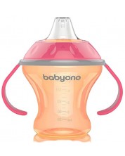 Cană antivarsare Babyono - Natural, 180 ml, roz -1