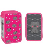 Penar cu accesorii S. Cool - Kitty, cu 3 fermoare, 38 piese -1