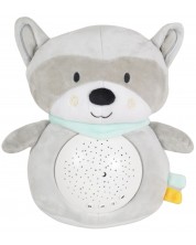 Lampă de noapte și reflector Moni Toys - Snuggly, Raccoon -1