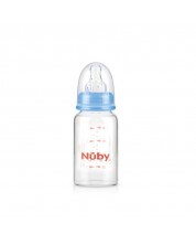 Biberon de sticlă cu gât larg Nuby, 120 ml, cu tetină Slow Flow -1
