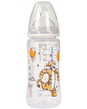Nuk First Choice Bottle - Disney, TC, cu tetina din silicon, 300 ml, Bej/Yori cu balon