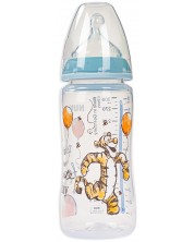 Nuk First Choice Bottle - Disney, TC, cu tetina din silicon, 300 ml, Albastru/Yori cu bule