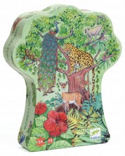 Puzzle educativ Djeco – Pădurea indiană, 54 de piese