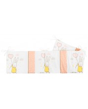 Protectie laterala matlasata patut Kikka Boo  - Rabbits in Love, 180 сm