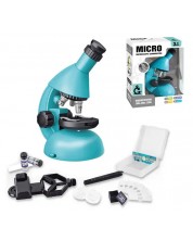 Set educațional Guga STEAM - Microscop pentru copii, albastru