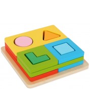 Jucărie educativă  Tooky Toy - Sortator de lemn, Multi-shape -1