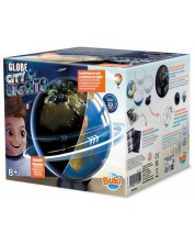 Jucărie educativă Buki France - Glob rotativ strălucitor 2 în 1, 20 cm