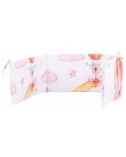 Husă de pat pentru copii Chipolino - Baloane roz, 30 x 180 cm	