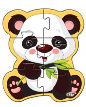 Puzzle educațional vorbitor Jagu - Panda, 6 piese