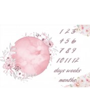 Pătură pentru fotografii Milestone - Luna, 75 x 100 cm, roz -1