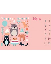 Pătură foto Milestone - Ziua de naștere, 70 x 100 cm, roz -1