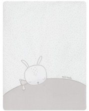 Paturica subtire pentru carucior Petit Praia - Sleepy Grey, 80 x 50 cm