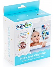 Organizator pentru jucării de baie BabyJem - Alb, 27 x 43 cm -1