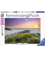 Puzzle Ravensburger de 1000 piese - Soare deasupra insulei Amrum