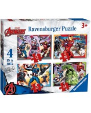 Puzzle Ravensburger 4 in 1 - Razbunatorii