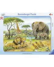 Puzzle Ravensburger de 30 piese - Lumea animalor din Africa