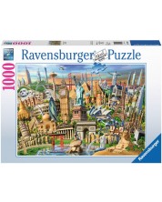 Puzzle Ravensburger de 1000 piese - Atractile turistice ale lumii