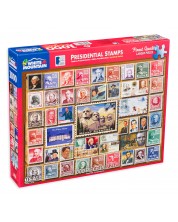 Puzzle White Mountain din 1000 de piese - Presidential Stamps -1
