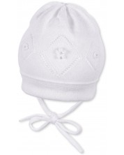 Pălărie pentru copii din bumbac tricotata Sterntaler - 51 cm, 18-24 luni, albă