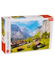 Puzzle Trefl din 3000 de piese - Lauterbrunnen, Switzerland -1