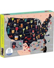 Puzzle Galison din 1000 de piese - Harta cu cocktailuri -1