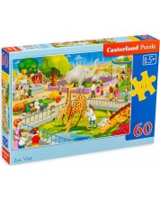 Castorland Puzzle de 60 de piese - În grădina zoologică