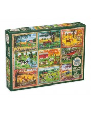 Puzzle Cobble Hill din 1000 de piese - Cărți poștale de la fermă  -1