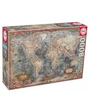Puzzle Educa din 8000 de piese - Harta istorica a lumii -1