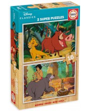 Puzzle Educa din 2 x 16 de piese - Personaje Disney