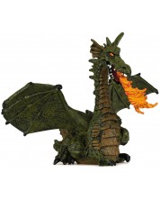 Figurina Papo The Enchanted World – Dragon care sufla foc, verde -1
