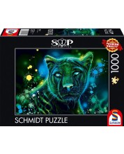Puzzle Schmidt din 1000 de piese - Panteră albastru-verde -1