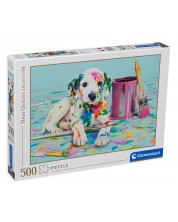 Puzzle Clementoni din 500 de piese - Câinele dalmatian amuzant -1