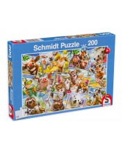 Puzzle Schmidt de 200 piese - Animal Selfies