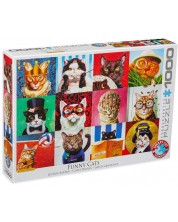 Puzzle Eurographics din 1000 de piese - Funny Cats  -1