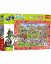 100 de piese Trefl Puzzle - Spy Guy: Orașul  -1