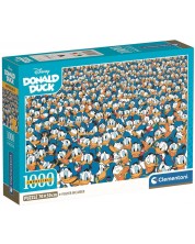 Puzzle  Clementoni din 1000 piese - Multe fețe ale lui Donald Duck -1